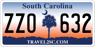SC license plate ZZO632
