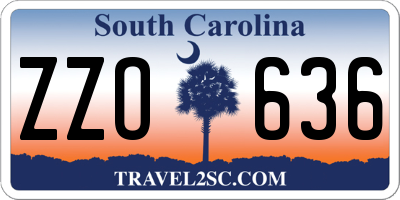SC license plate ZZO636