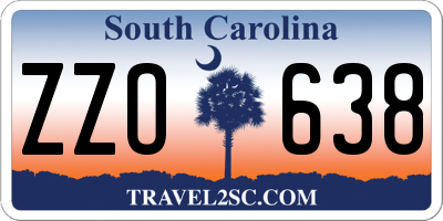 SC license plate ZZO638