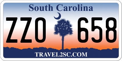 SC license plate ZZO658