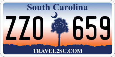 SC license plate ZZO659