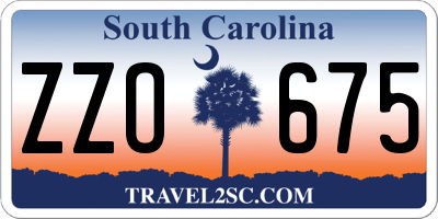 SC license plate ZZO675