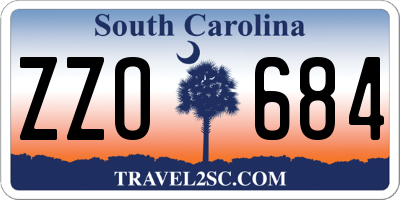 SC license plate ZZO684