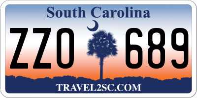SC license plate ZZO689