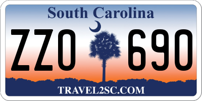 SC license plate ZZO690