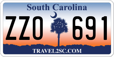 SC license plate ZZO691