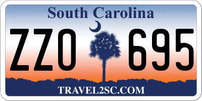 SC license plate ZZO695