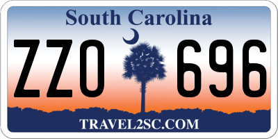 SC license plate ZZO696