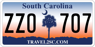 SC license plate ZZO707