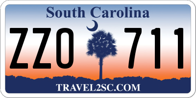 SC license plate ZZO711