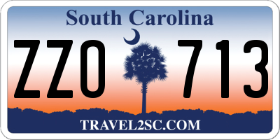 SC license plate ZZO713