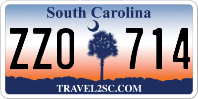 SC license plate ZZO714