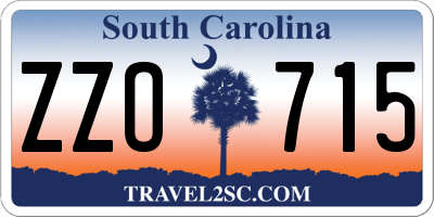 SC license plate ZZO715