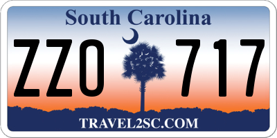 SC license plate ZZO717