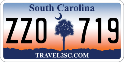 SC license plate ZZO719