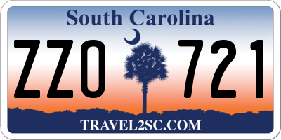 SC license plate ZZO721