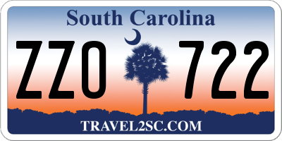 SC license plate ZZO722