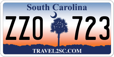 SC license plate ZZO723