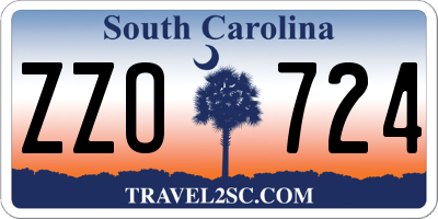 SC license plate ZZO724