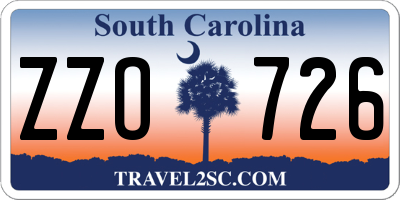 SC license plate ZZO726