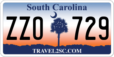 SC license plate ZZO729