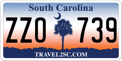 SC license plate ZZO739