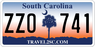 SC license plate ZZO741