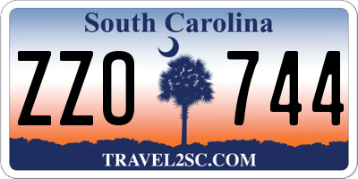 SC license plate ZZO744