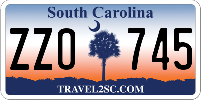 SC license plate ZZO745