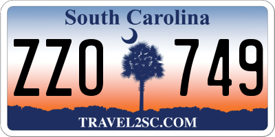 SC license plate ZZO749
