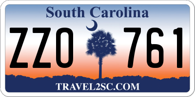 SC license plate ZZO761