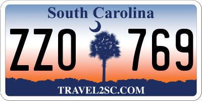 SC license plate ZZO769