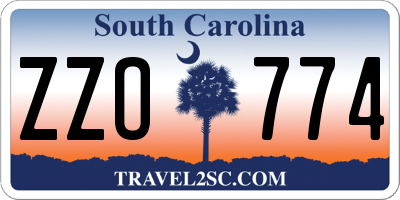 SC license plate ZZO774