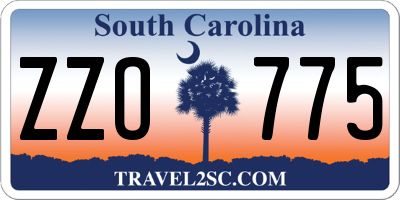 SC license plate ZZO775