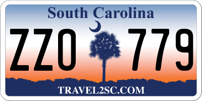 SC license plate ZZO779