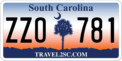 SC license plate ZZO781