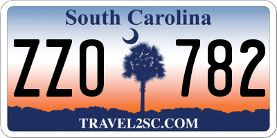 SC license plate ZZO782