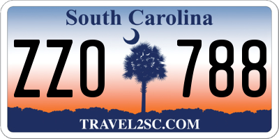 SC license plate ZZO788