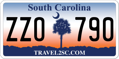 SC license plate ZZO790