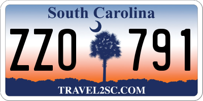 SC license plate ZZO791