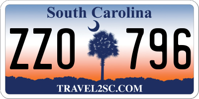 SC license plate ZZO796