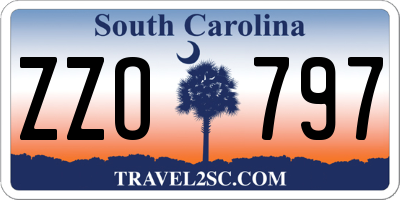 SC license plate ZZO797