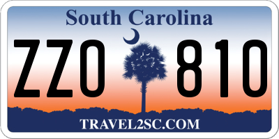 SC license plate ZZO810