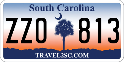 SC license plate ZZO813