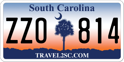 SC license plate ZZO814