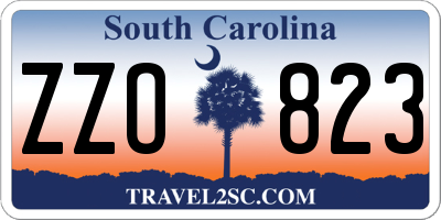 SC license plate ZZO823