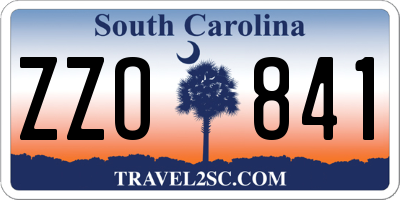 SC license plate ZZO841