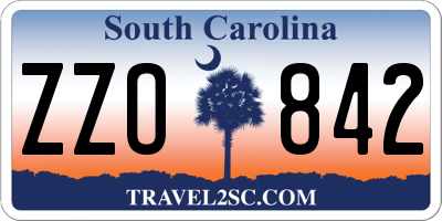 SC license plate ZZO842