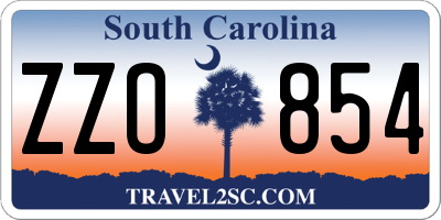SC license plate ZZO854
