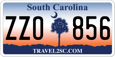 SC license plate ZZO856